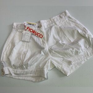 Fiorucci Women's Pleated White Shorts NWT